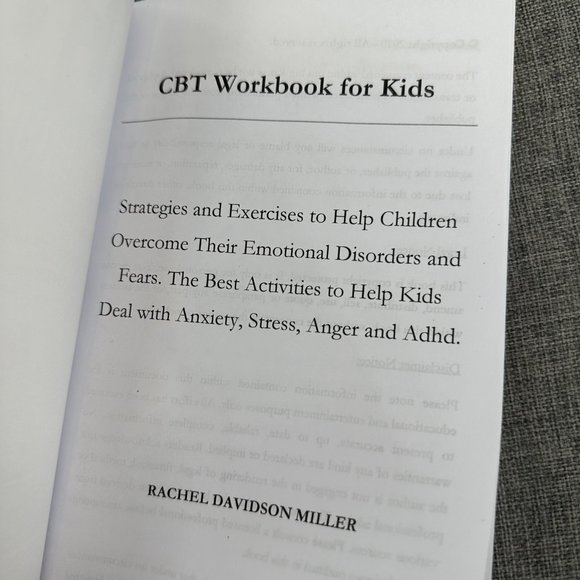 CBT Workbook For Kids Rachel Davidson Miller Strategies & Exercises to Help - Picture 9 of 11